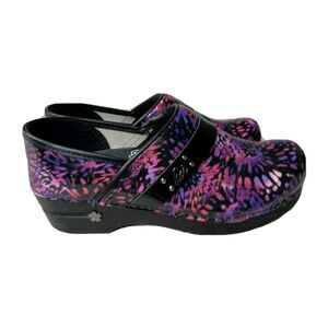 Sanita Koi Shoes Women's Size 8 Clogs Multicolor Patent Leather